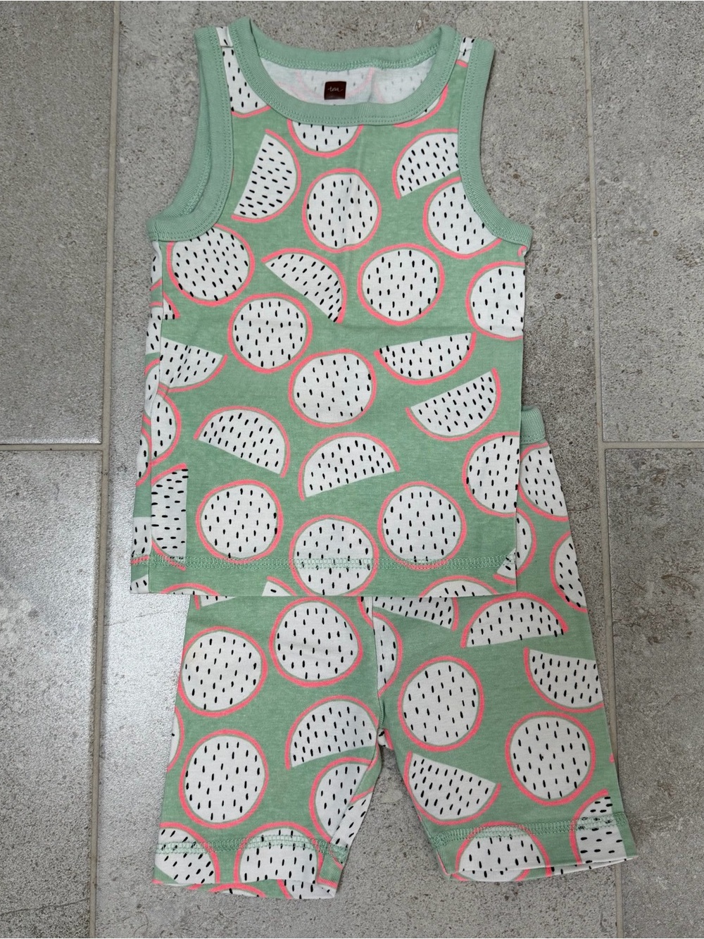 Watermelon Print Tank and Shorts Pajama Set from Tea Collection